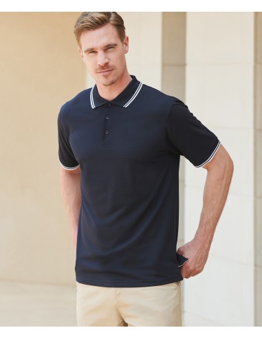 H-H482-Mens Coolplus® Short Sleeved Tipped Polo Shirt